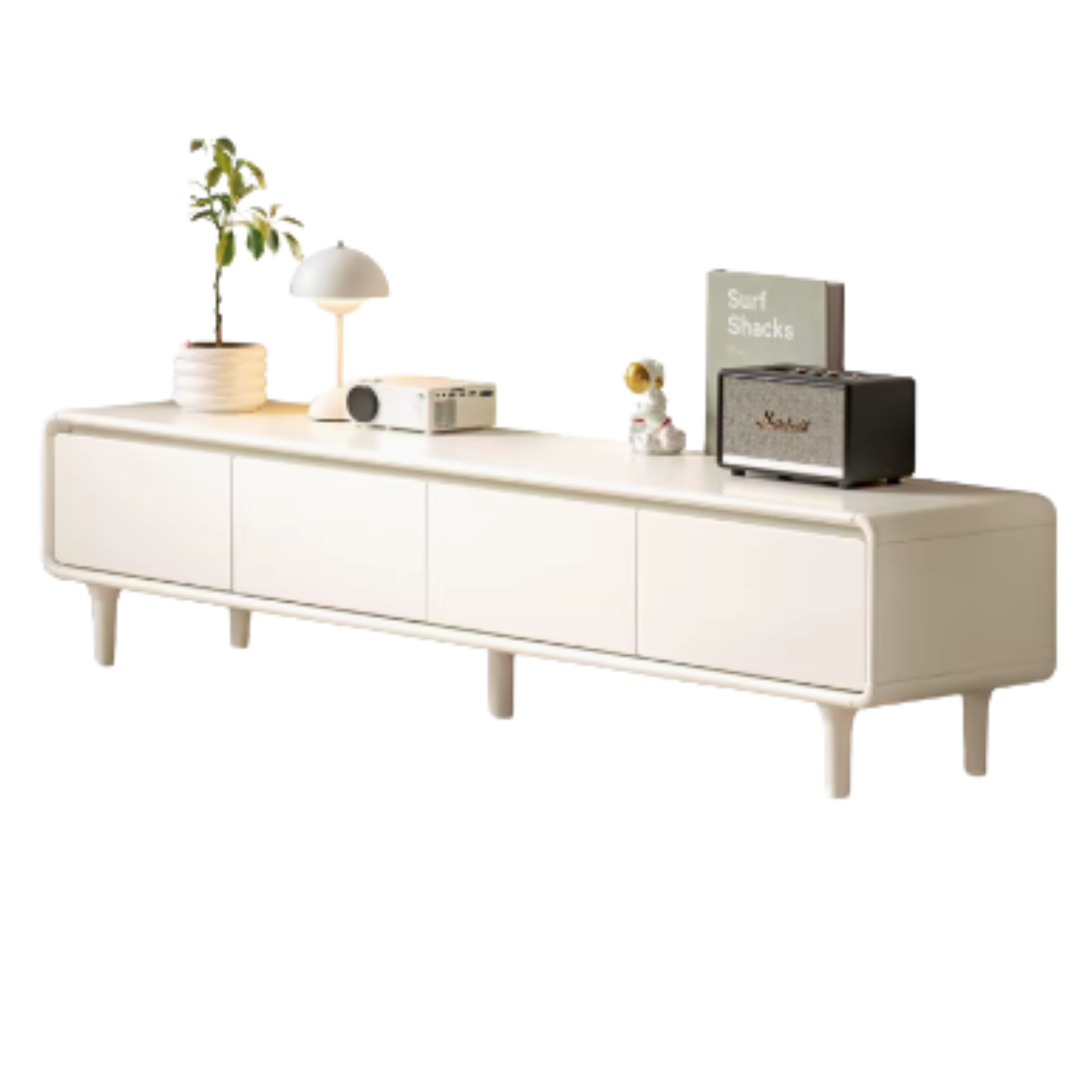 Poplar Solid Wood French Cream Style TV Cabinet.