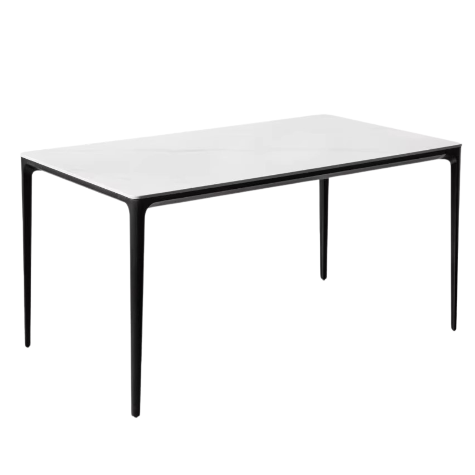 Rock Slab+Metal Italian Light Luxury Black Dining Table