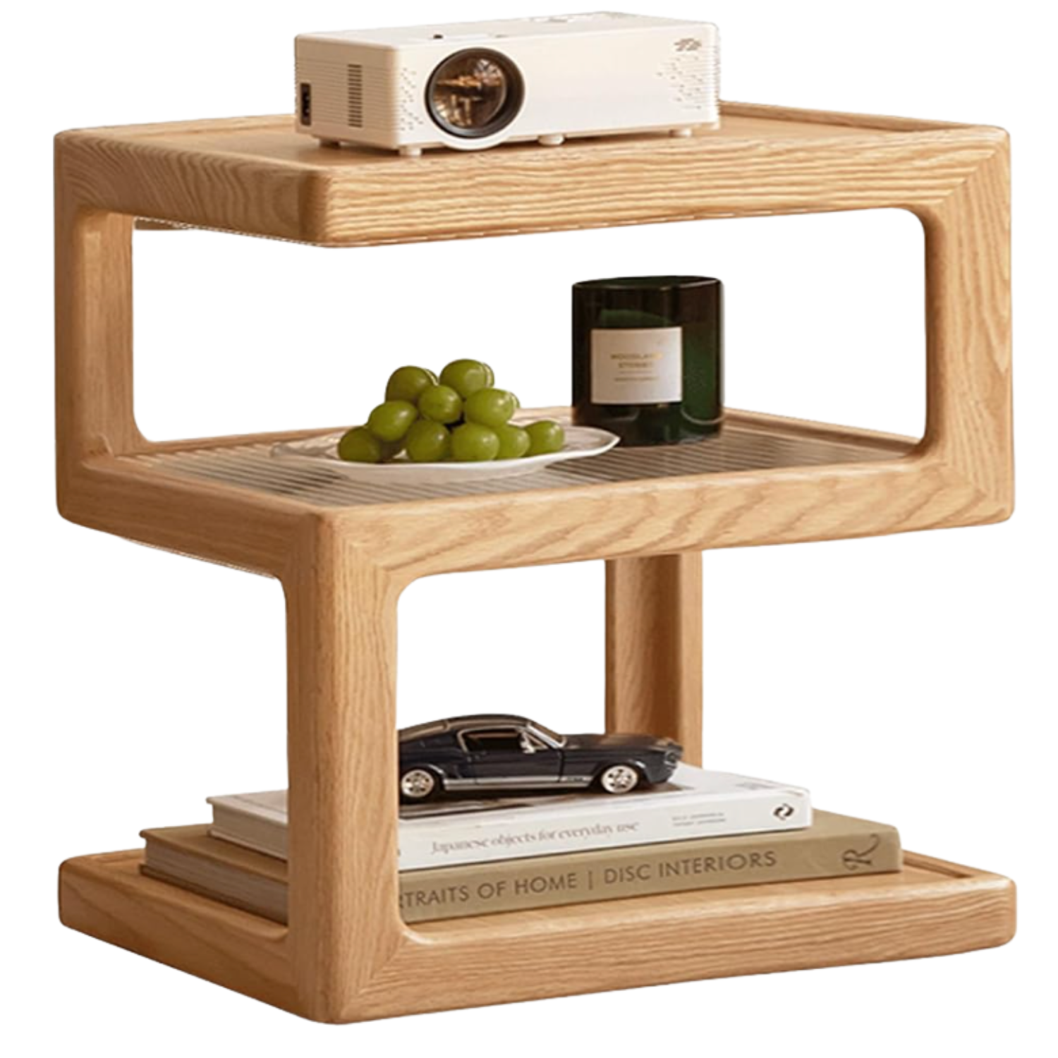 Oak Solid Wood Corner Square Side Table