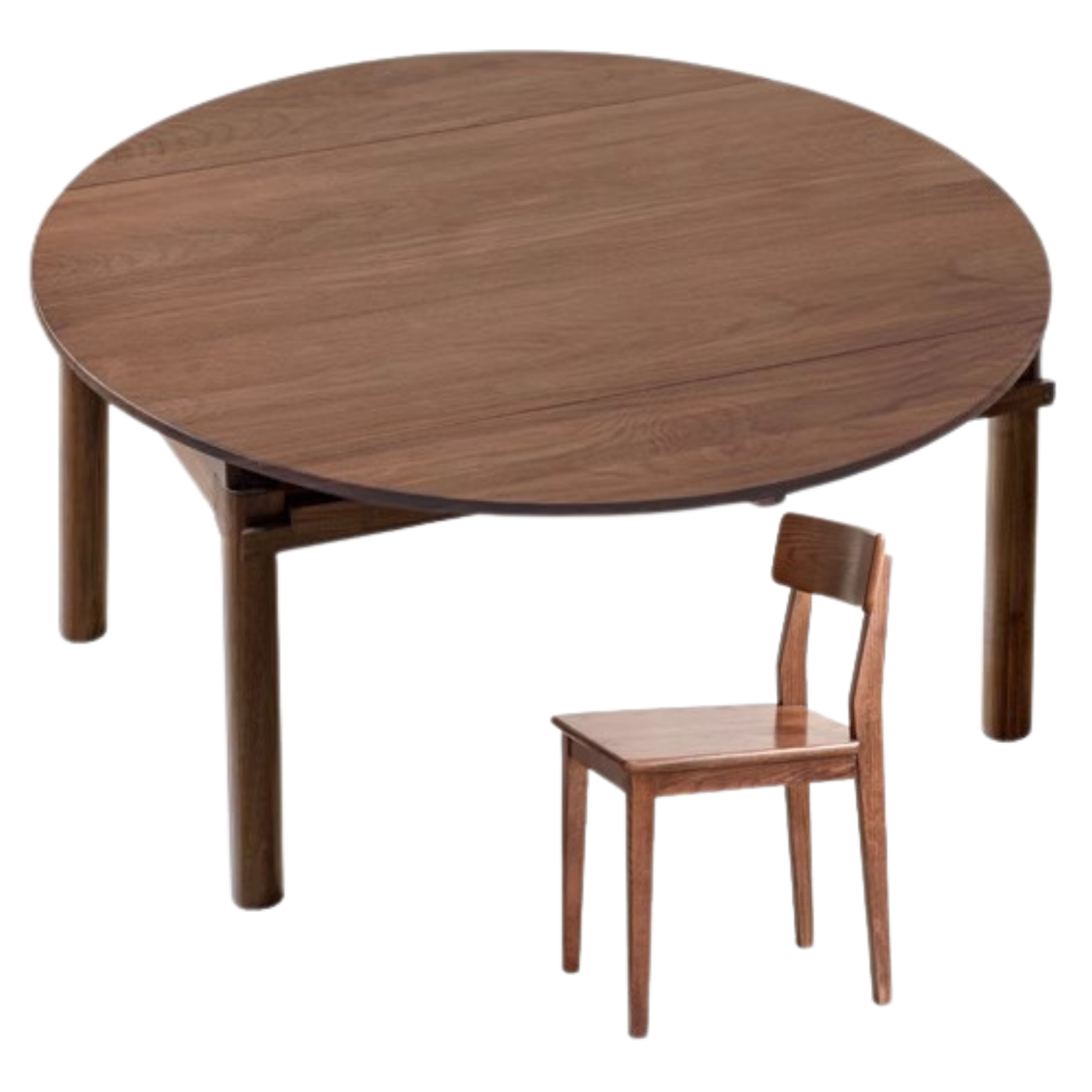 Ash, Oak, Black Walnut Solid Wood Folding Dining Table