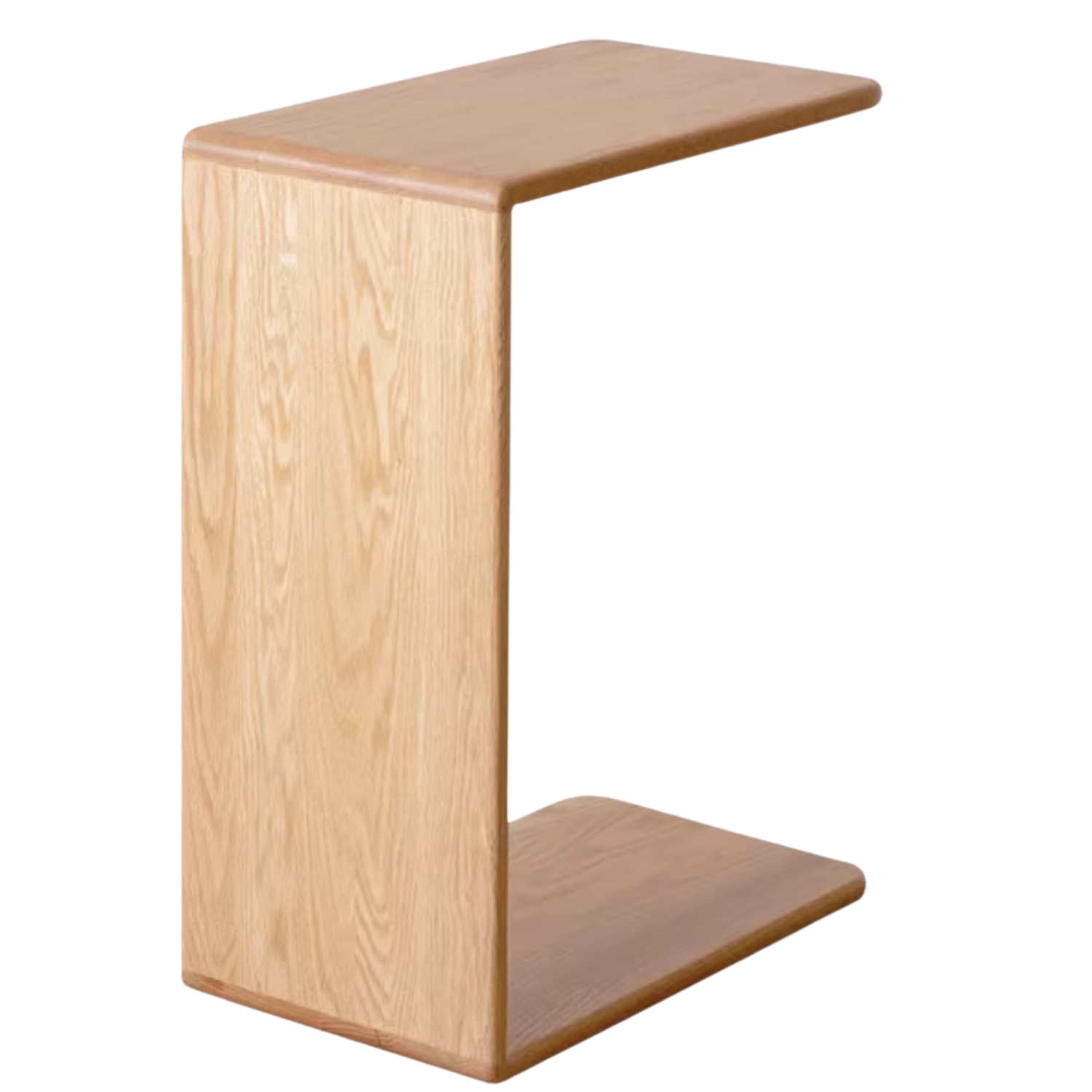 Oak, Ash Solid Wood Multifunctional C-shaped Side Table
