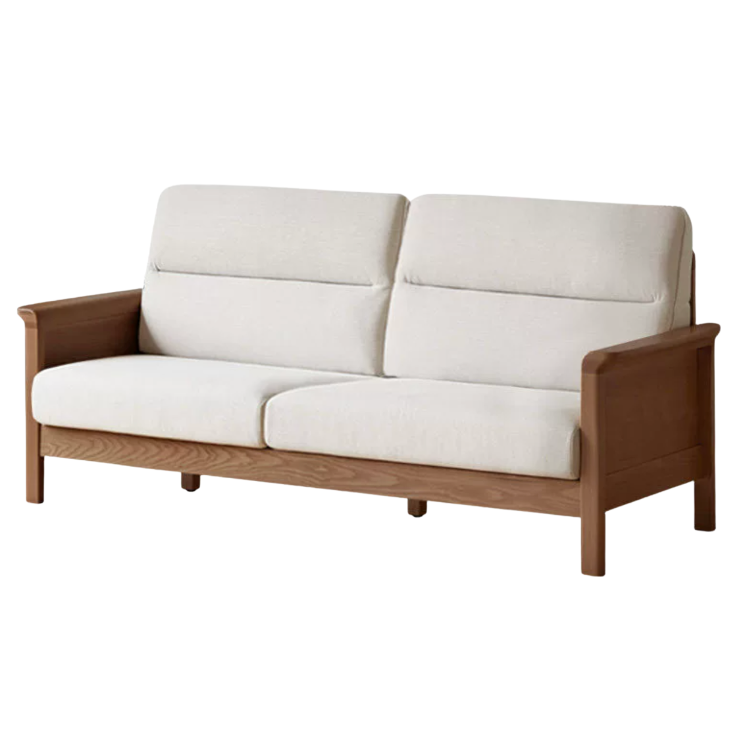 Ash Solid Wood Modern High Back Sofa