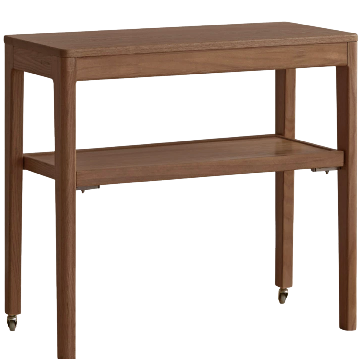 Rubberwood, Oak Solid Wood Edge Table, Movable Small Table