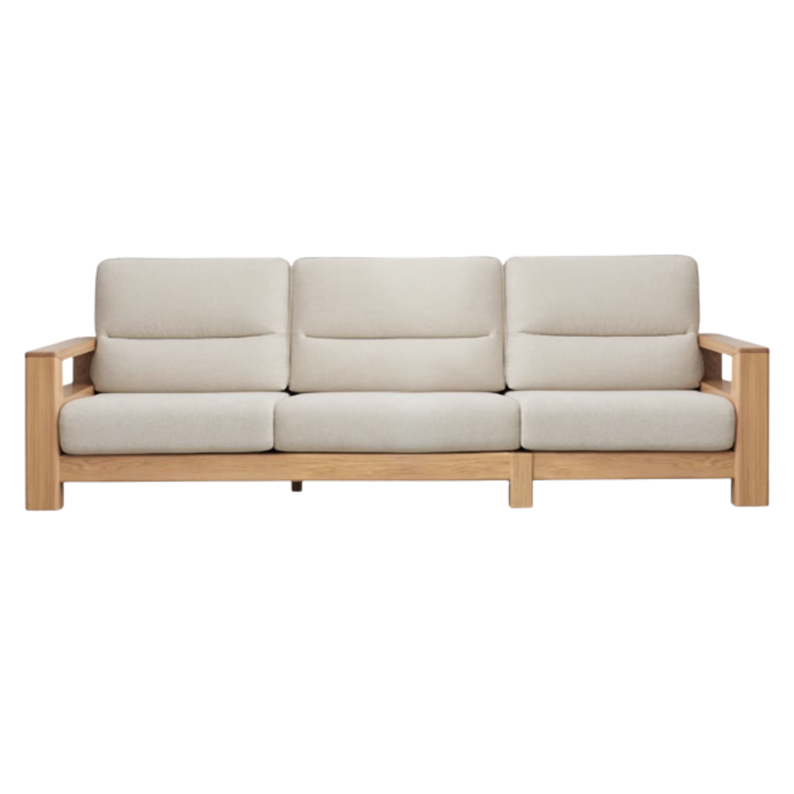 Ash Solid Wood Corner Sofa.