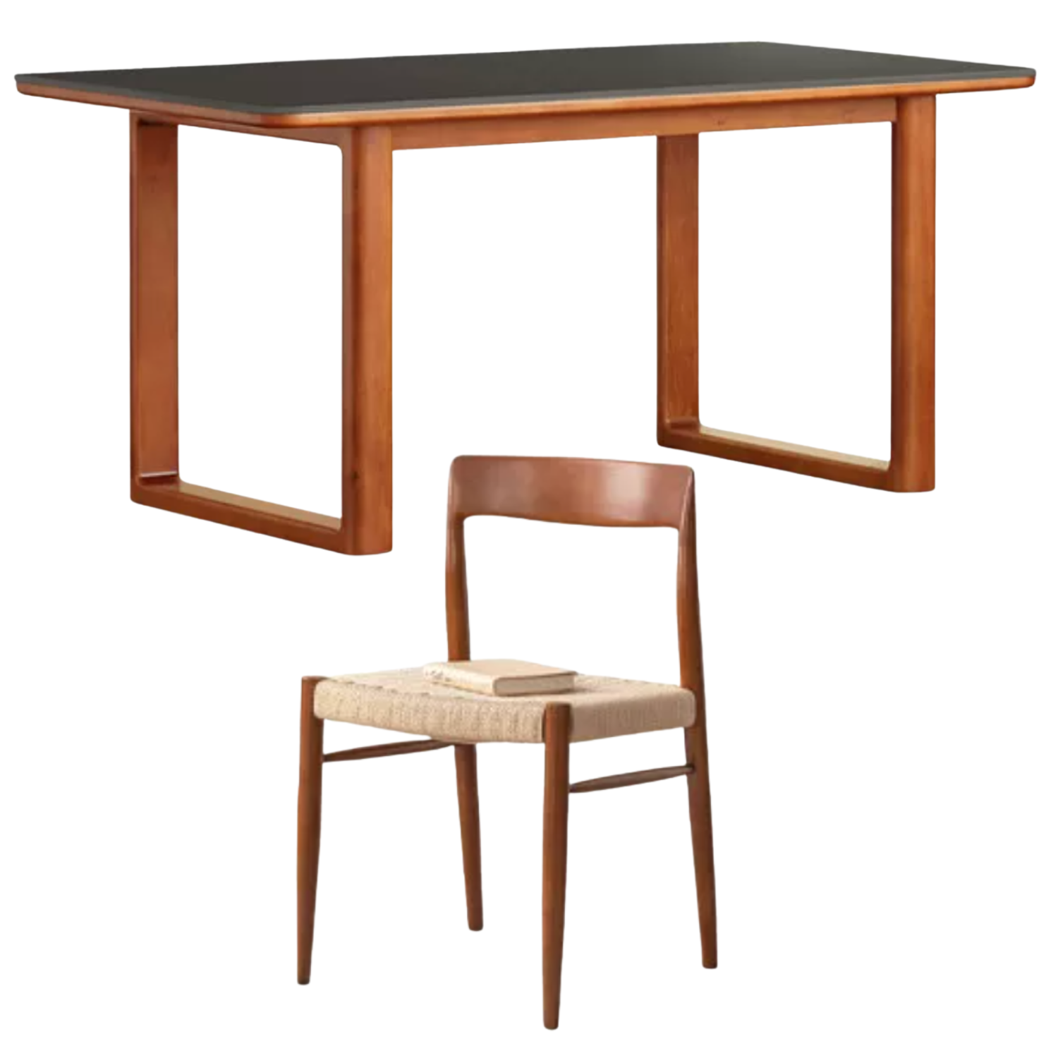 Tulipwood Solid Wood Antique Style Rock Board Dining Table