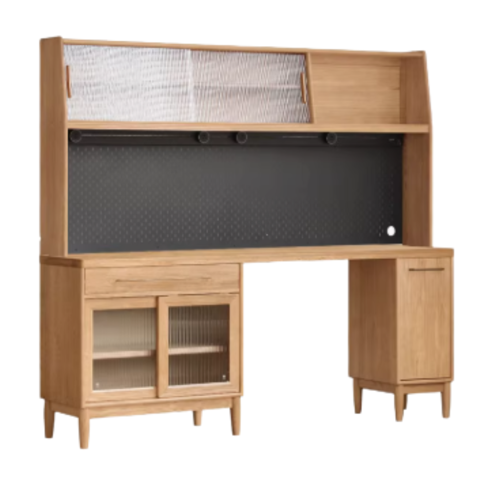 Solid RubberWood, Oak Solid Wood Large Capacity Dining Sideboard