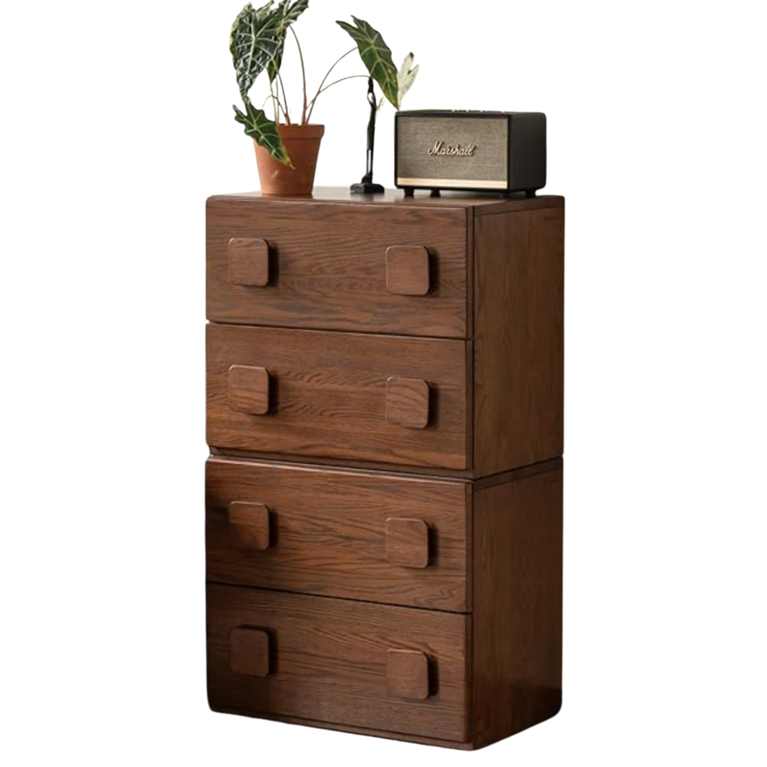 Ash, Rubberwood, Oak Solid Wood Floor-Standing Module Combination TV Stand