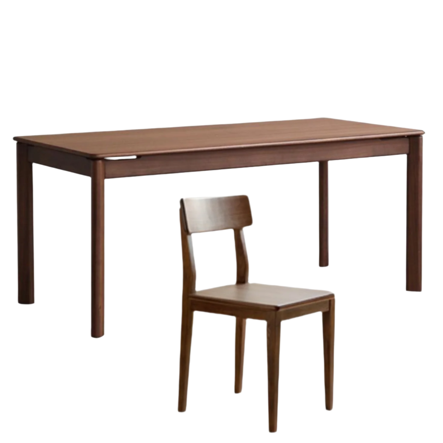Black Walnut, Sandalwood, Ash Solid Wood Modern Rectangular Table