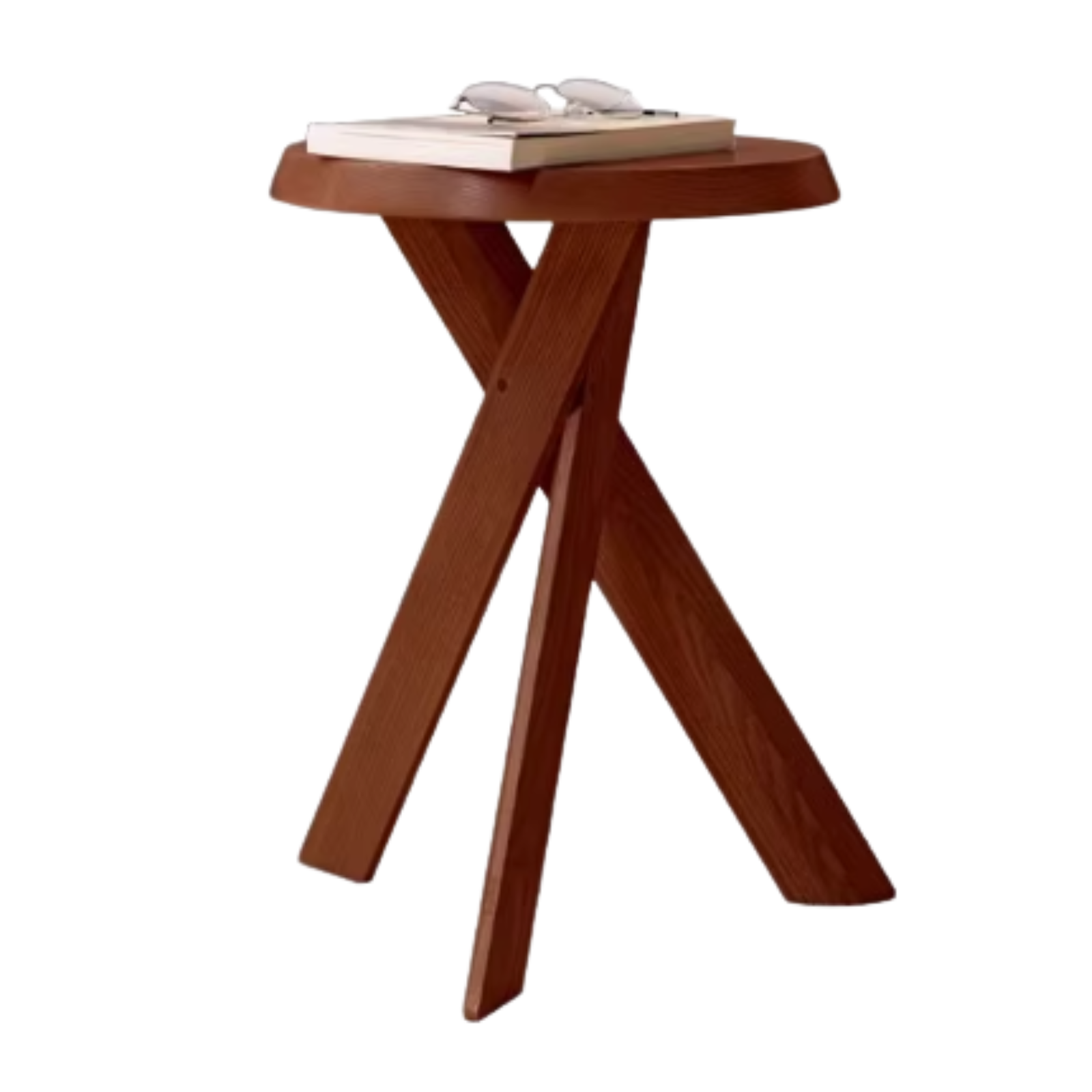 Ash Solid Wood White Wax Wood Side Table