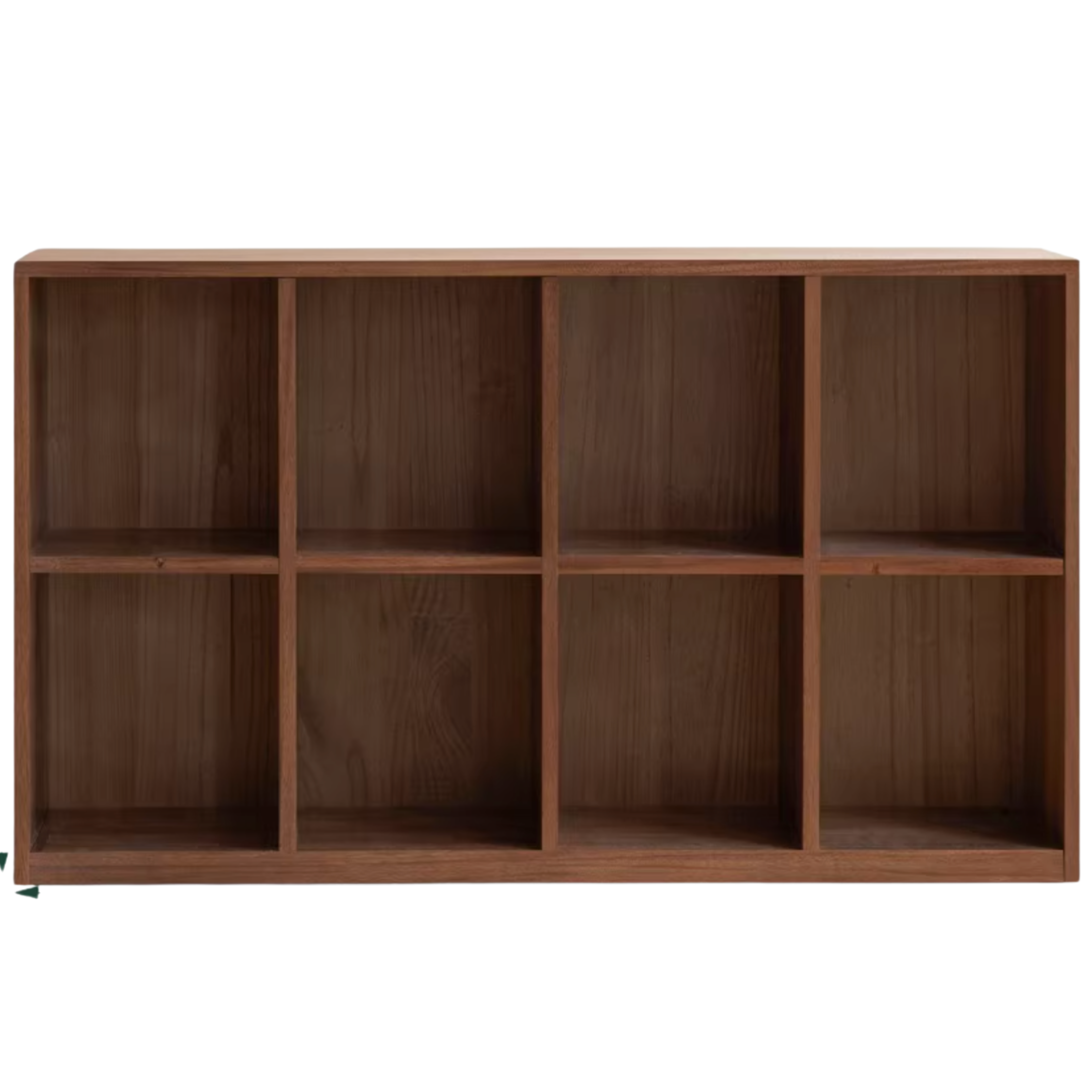 Black Walnut, Rubberwood Solid Wood Low Bookshelf Combination Floor-Standing Cabinet