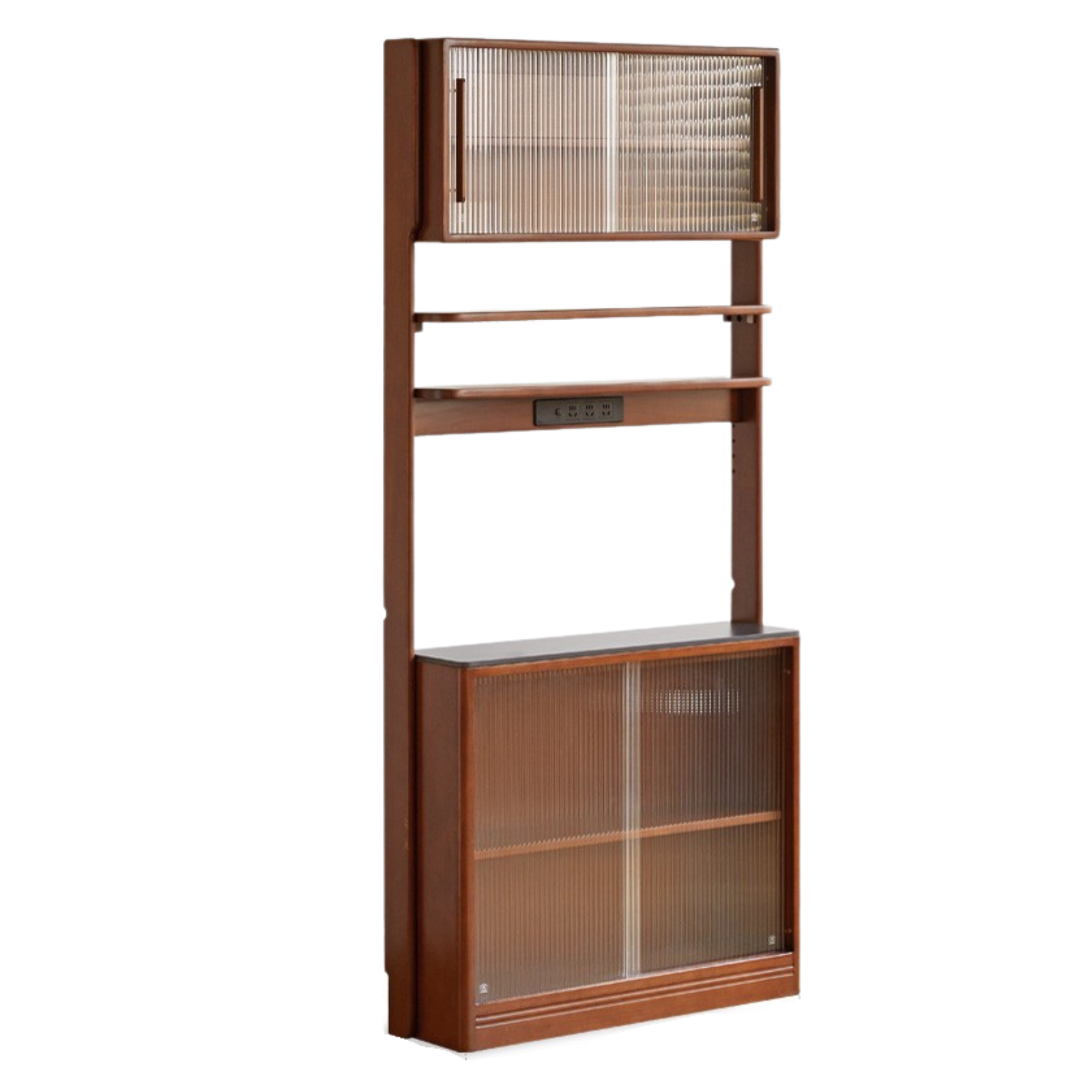 Poplar Solid Wood Rock Board American Retro Dining Sideboard.