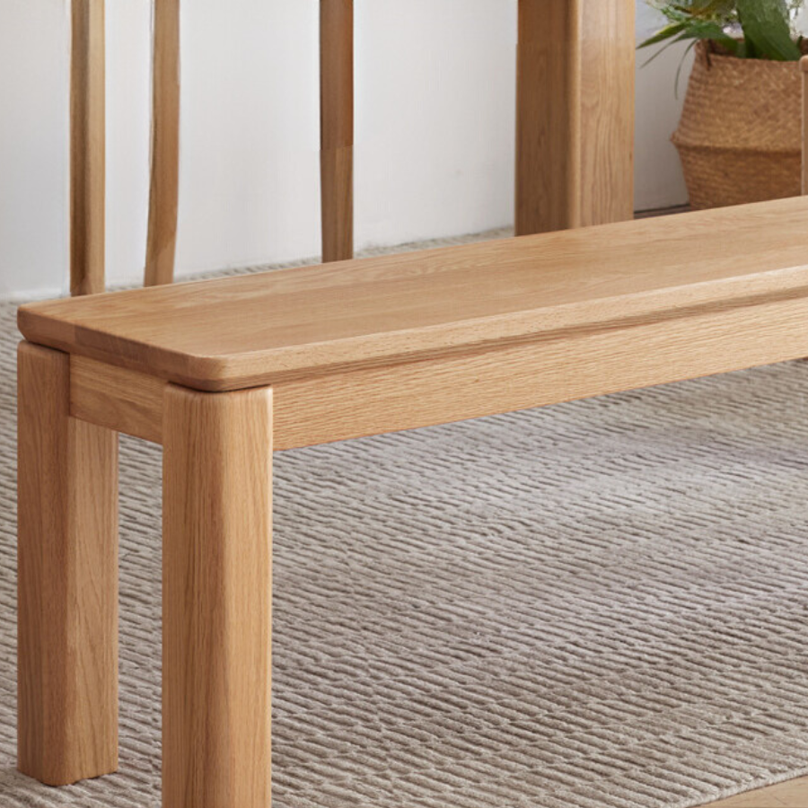 Oak Solid Wood Long Nordic Modern Bench