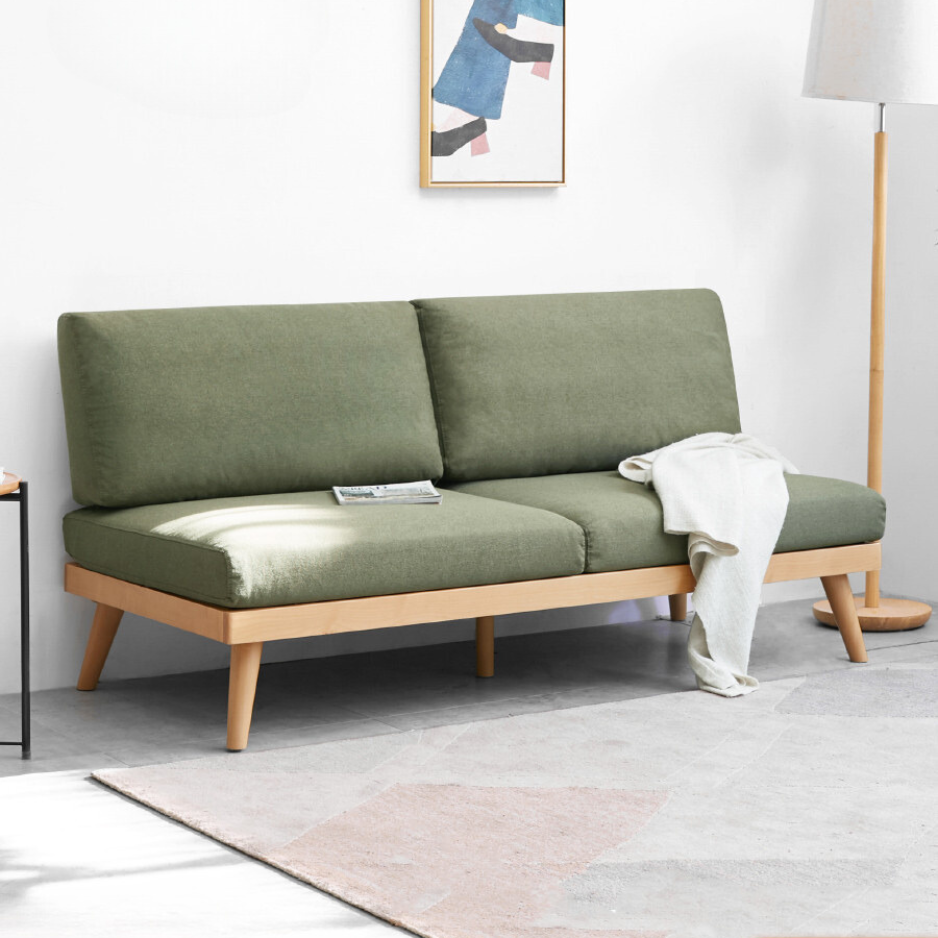 Beech Solid Wood Soft-covered Sofa.