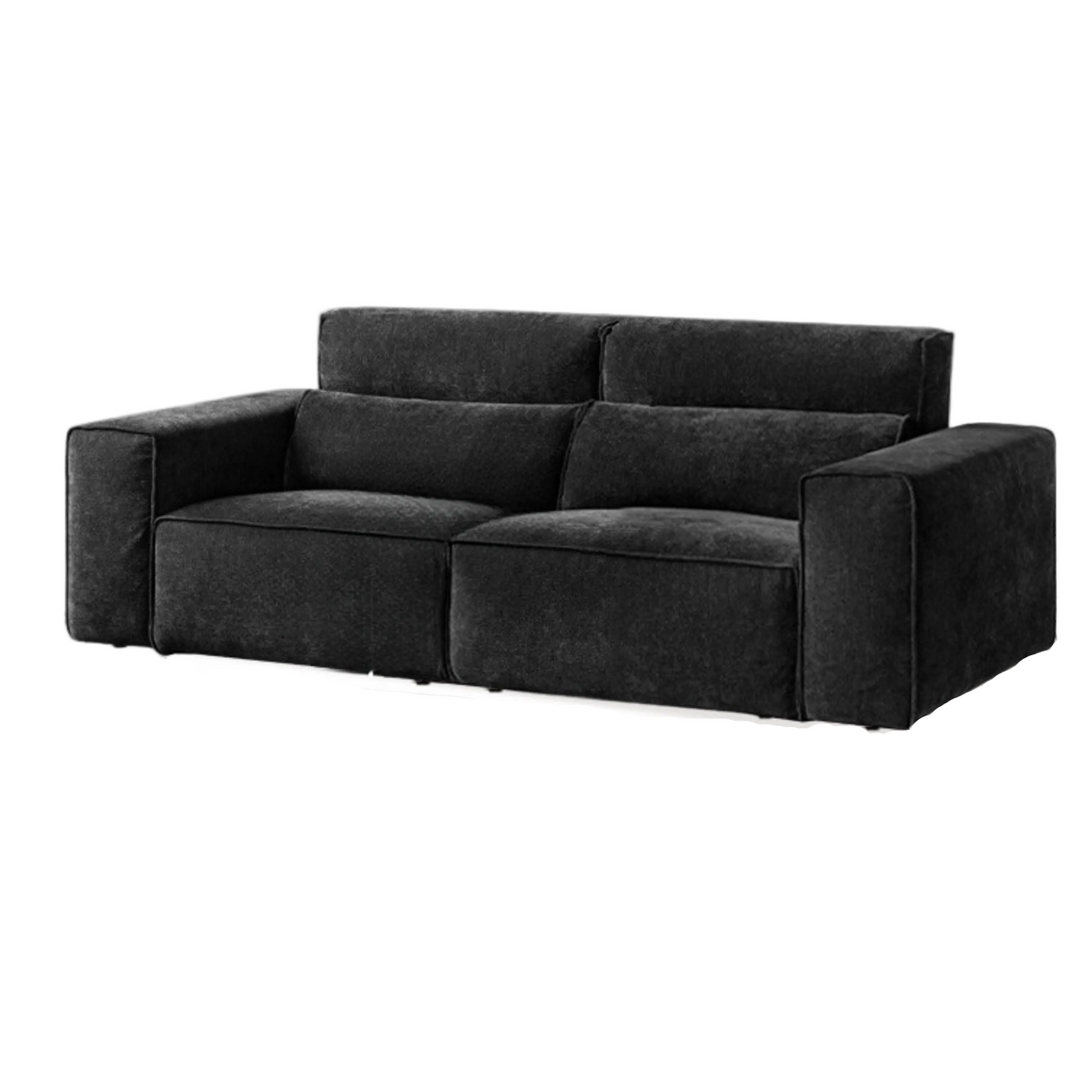 Chenille Tofu Block Sofa – Modern Casual Fully Removable Washable