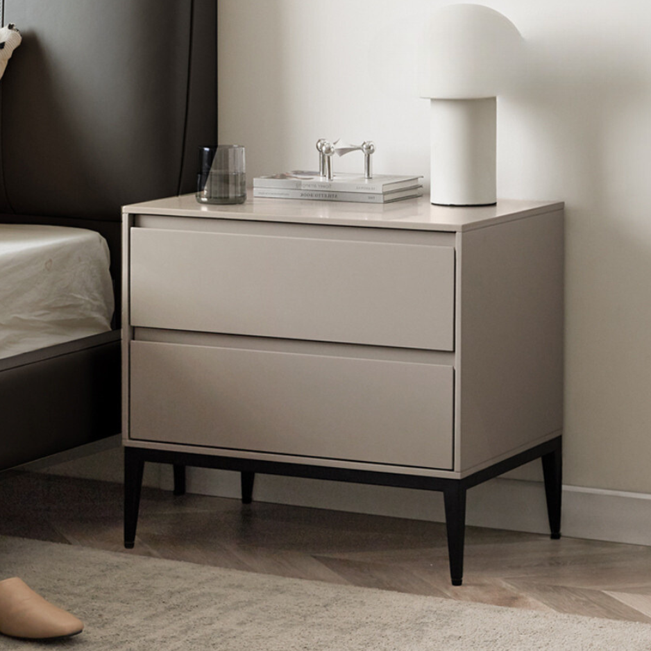 Poplar, Oak Solid Wood Nightstand.