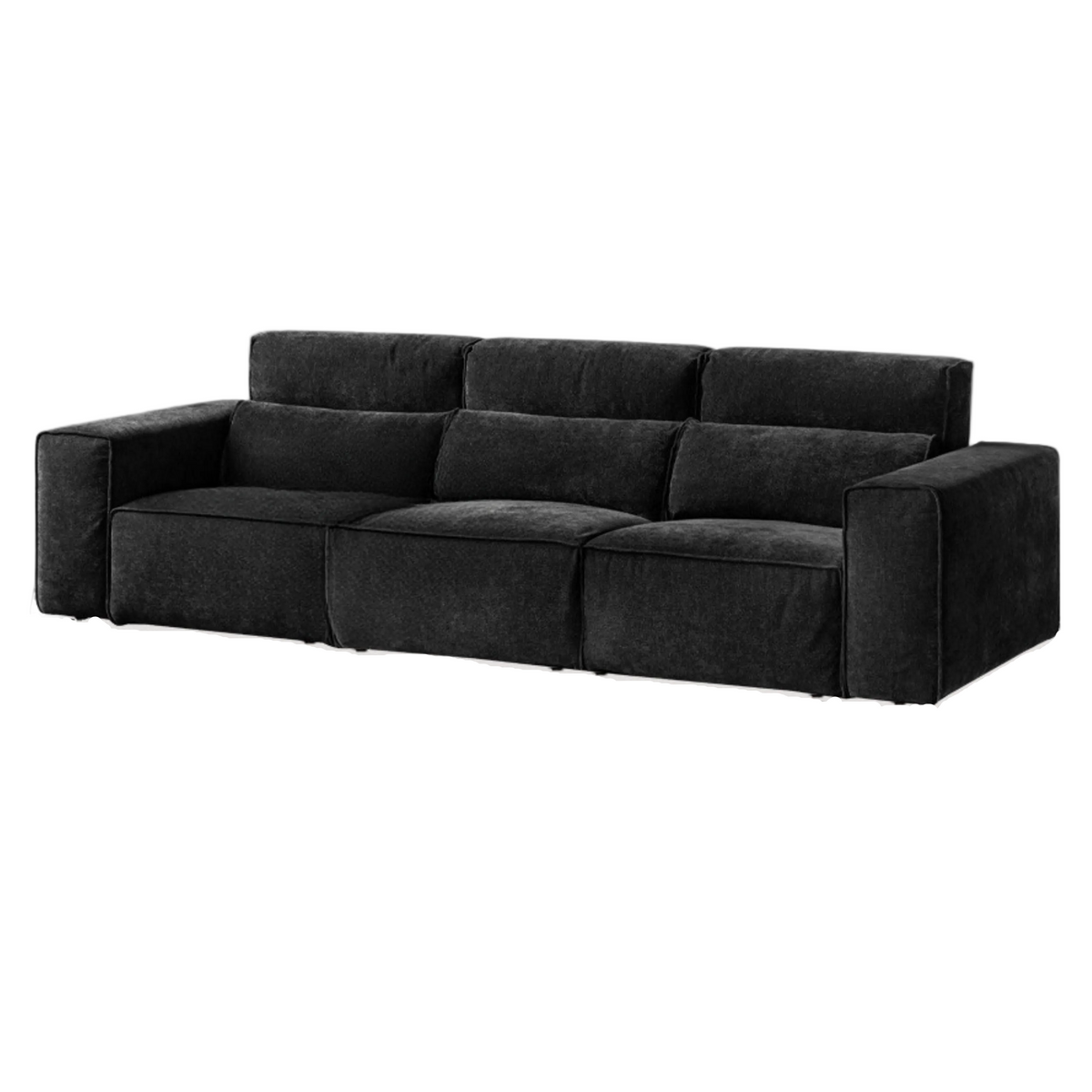 Chenille Tofu Block Sofa – Modern Casual Fully Removable Washable
