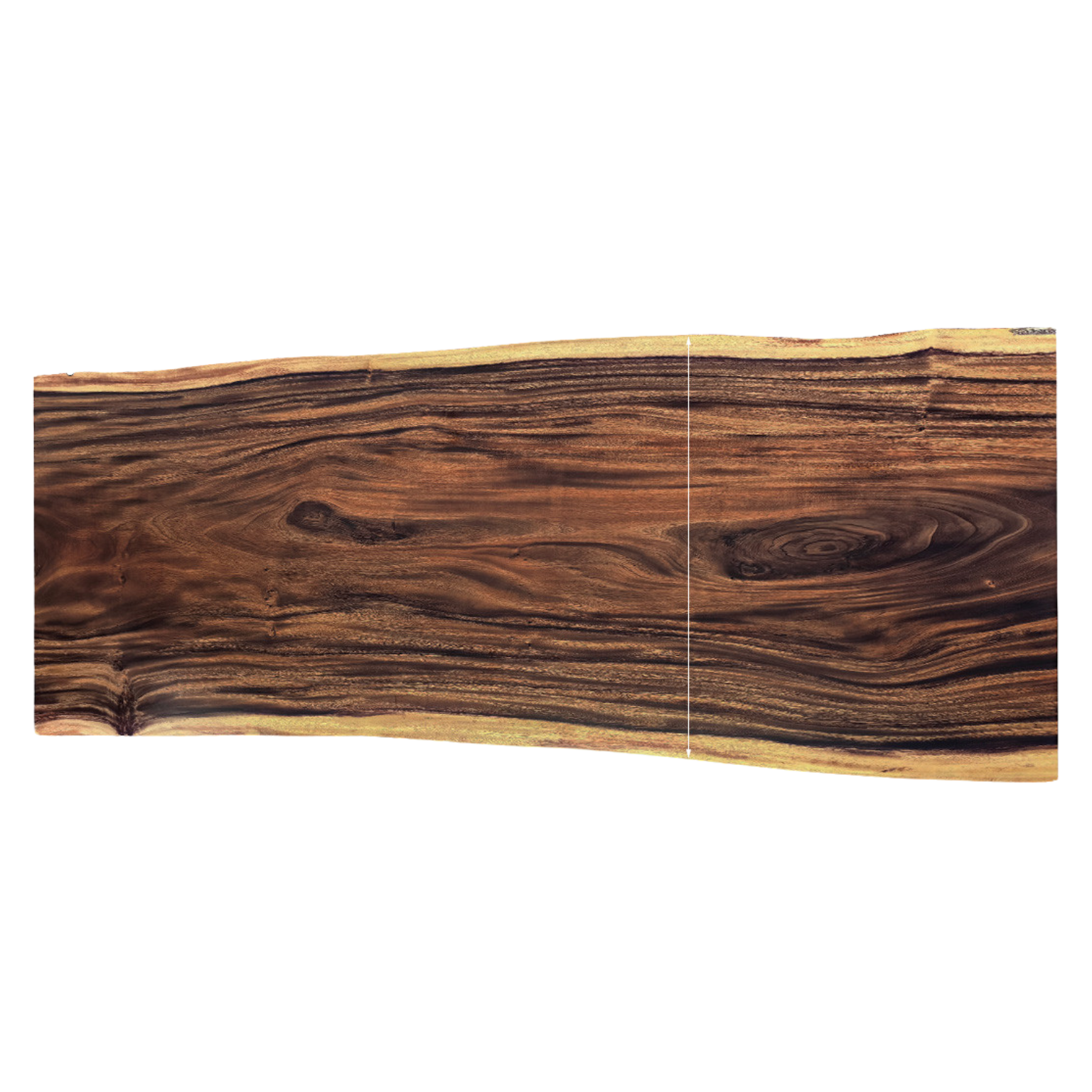Black Walnut Solid Wood Natural Edge Large Top For Dining Table.