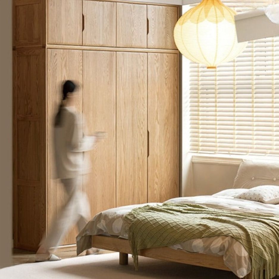 Oak, Ash Solid Wood Wardrobe.