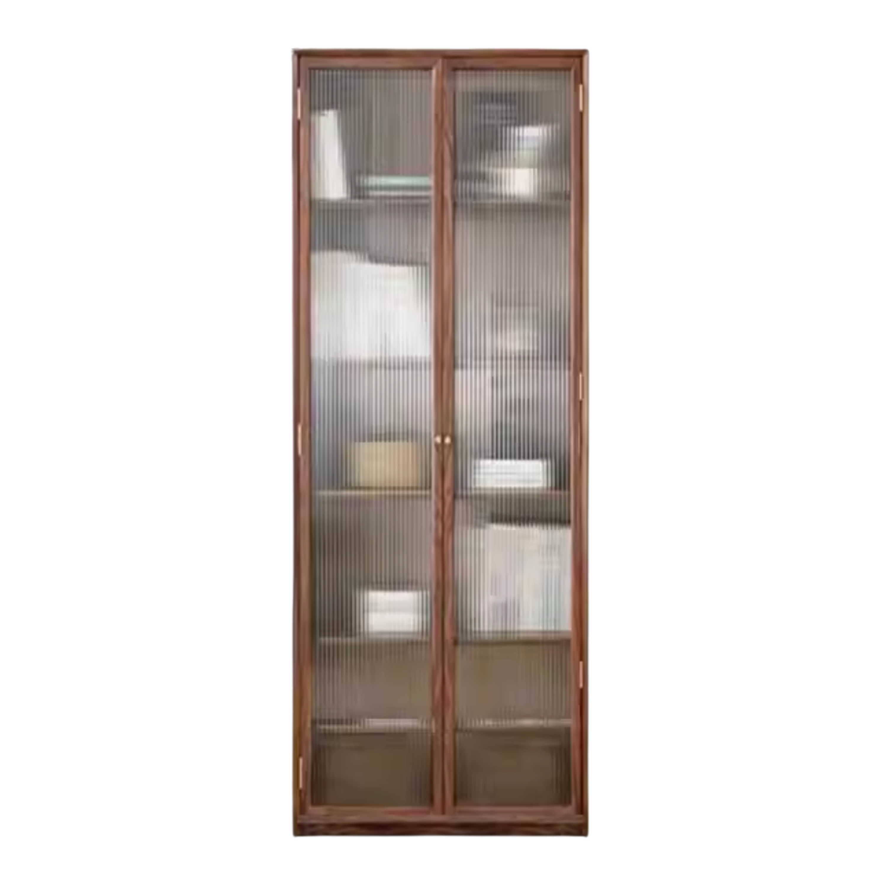Oak Solid Wood Dust-Proof Glass Door Wall Floor-to-ceiling Bookshelf