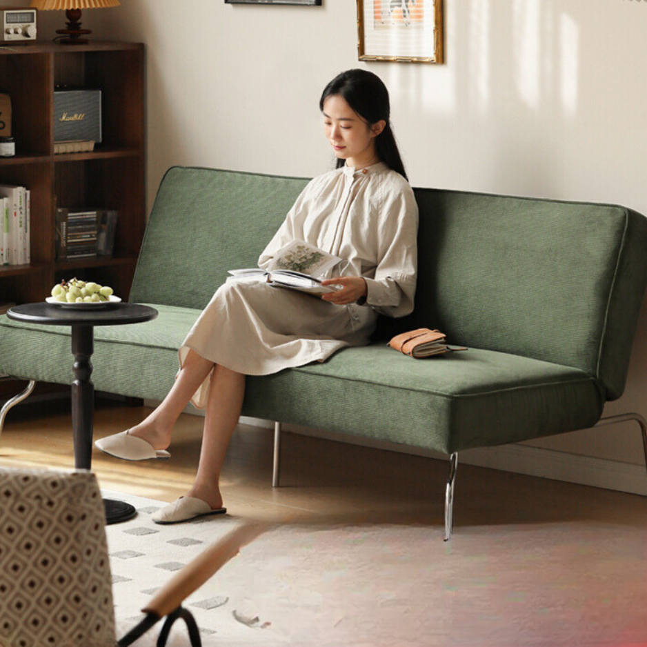 Retro Corduroy Sleeper Sofa.