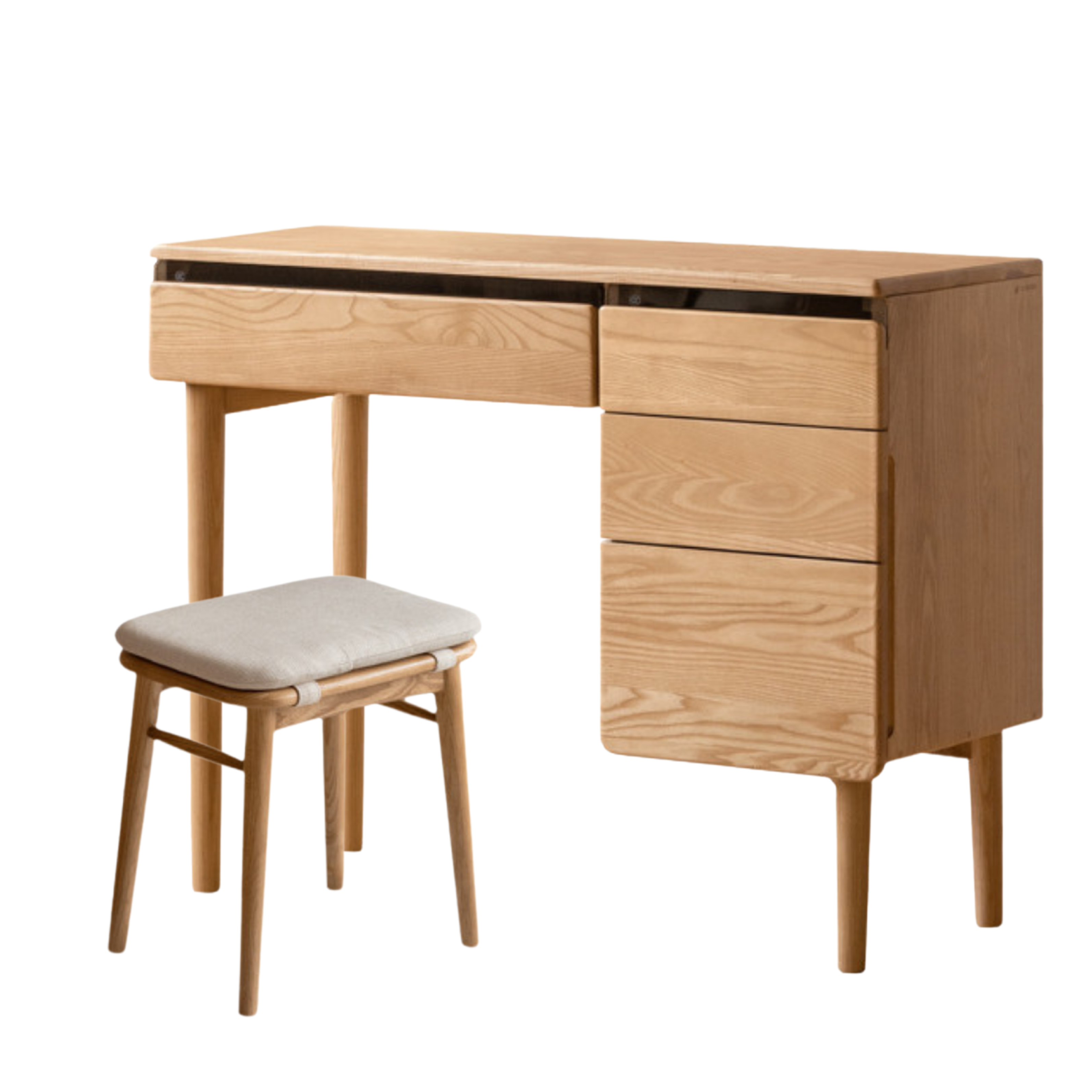 Ash, Oak Solid Wood Multifunctional Modern Vanity Table.