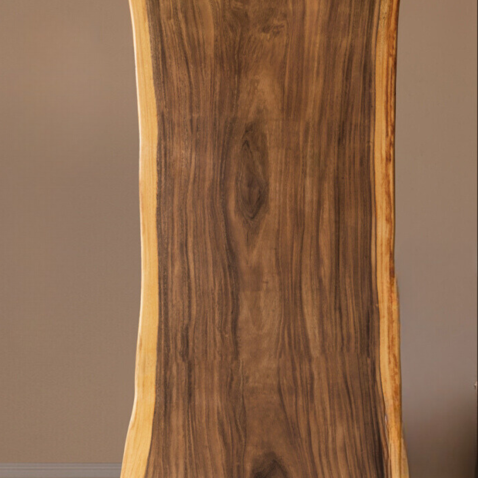 Black Walnut Solid Wood Natural Edge Large Top For Dining Table.