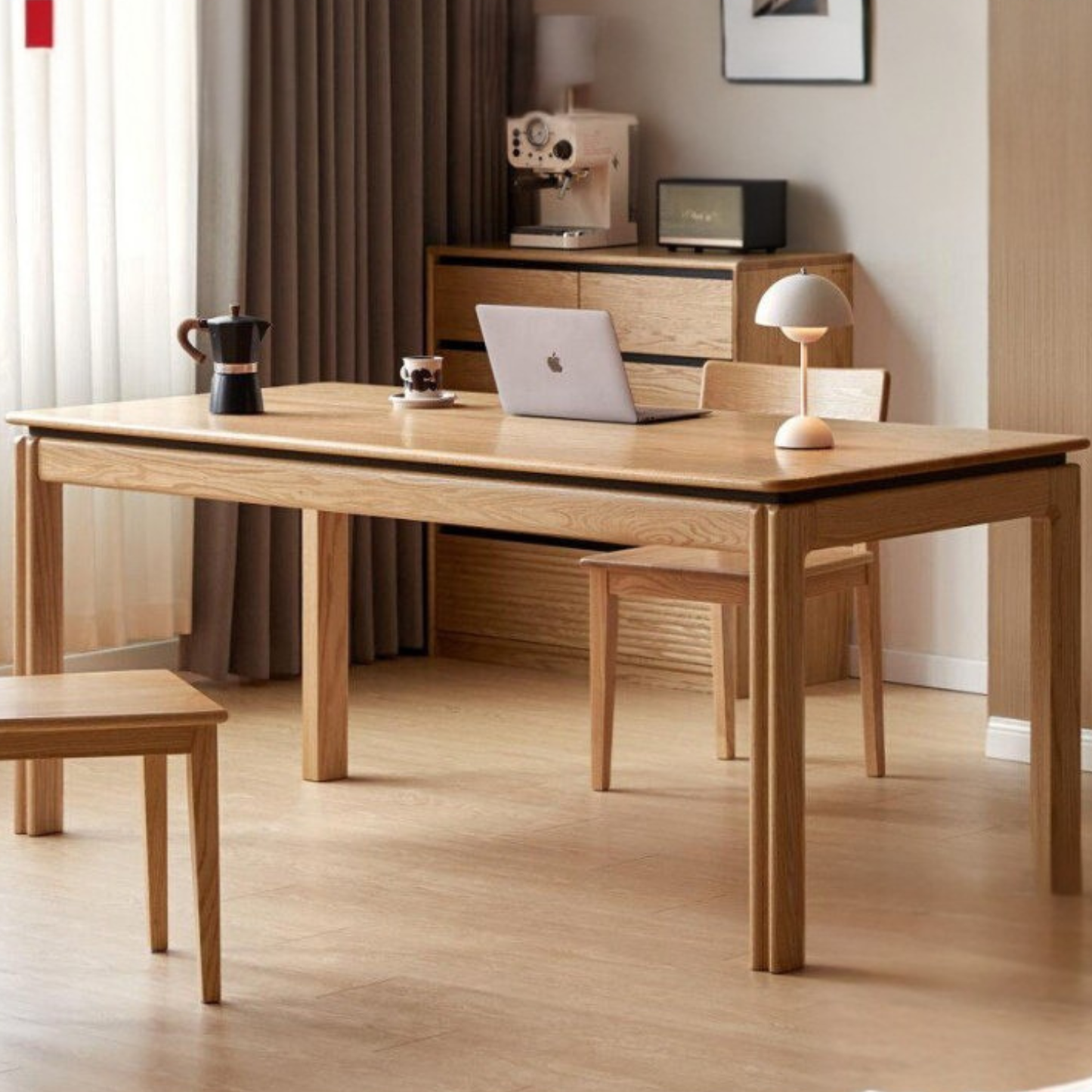 Ash, Oak Solid Wood Modern Dining Table