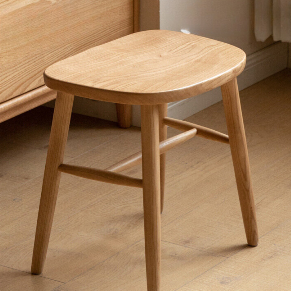 Ash, Oak, Cherry, Beech Solid Wood Makeup Stool
