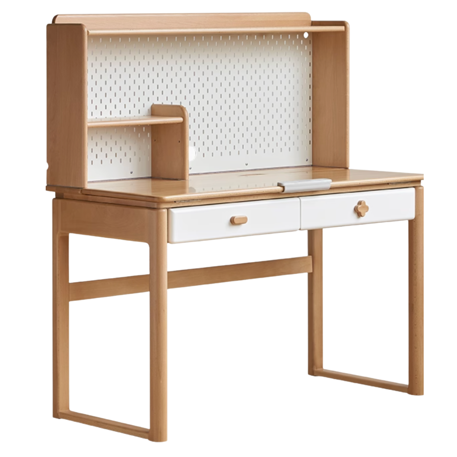Beech Solid Wood Kids Learning Desk with Eye Protection Lamp