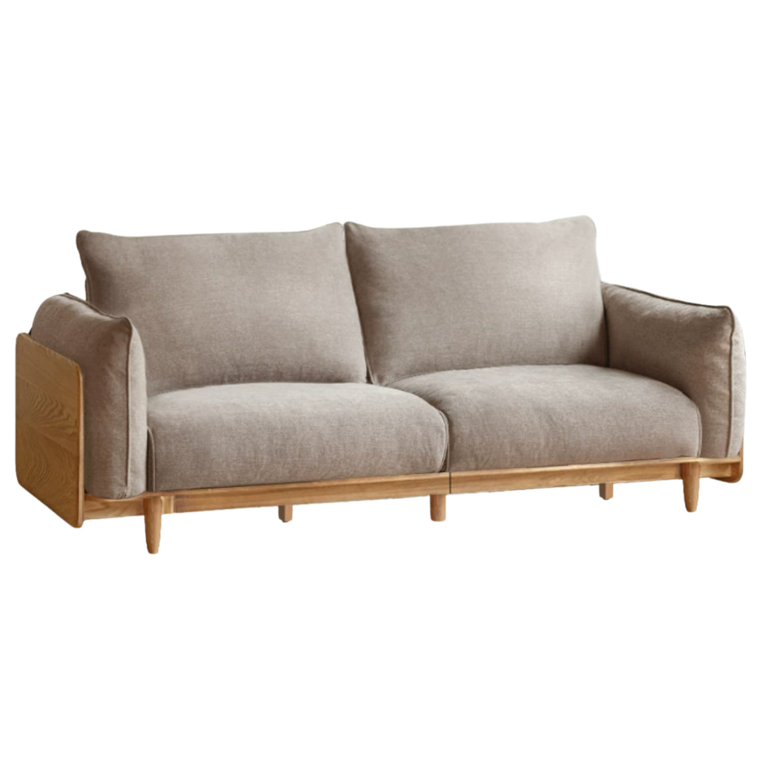 Oak, Ash Solid Wood genuine leather, fabric Sofa