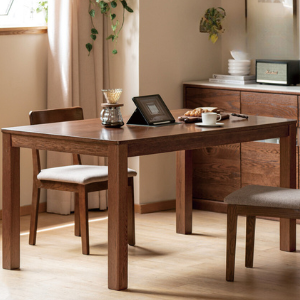 Oak Solid Wood, Solid Rubberwood Nordic Dining Table