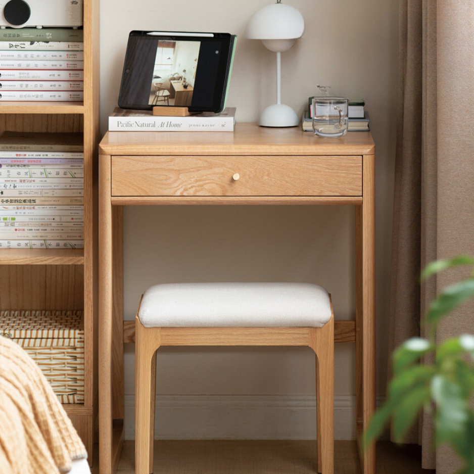 Oak, Beech Solid Wood Small Office Desk
