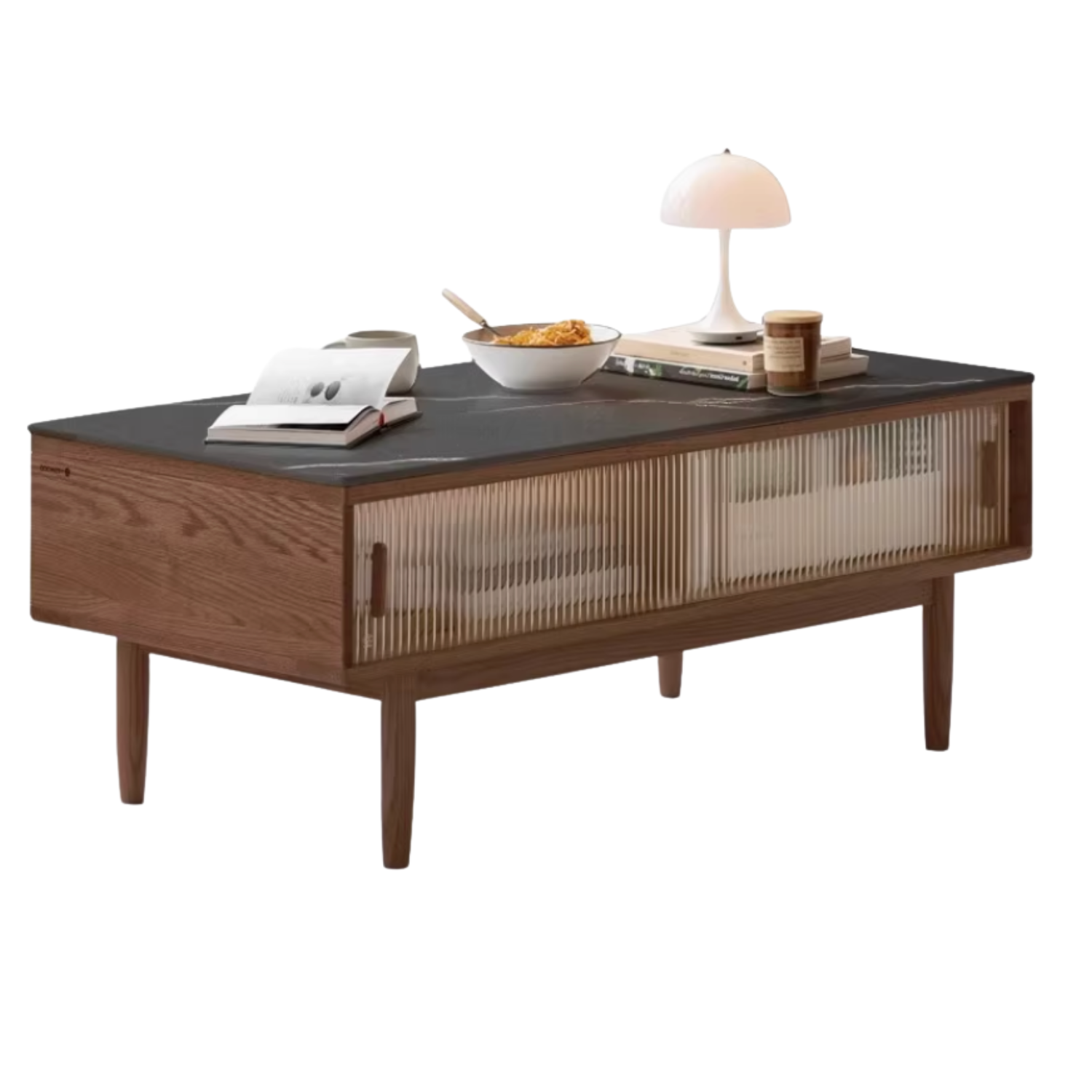 Black Walnut, Oak, Solid Rubberwood Solid Wood Modern Style Coffee Table
