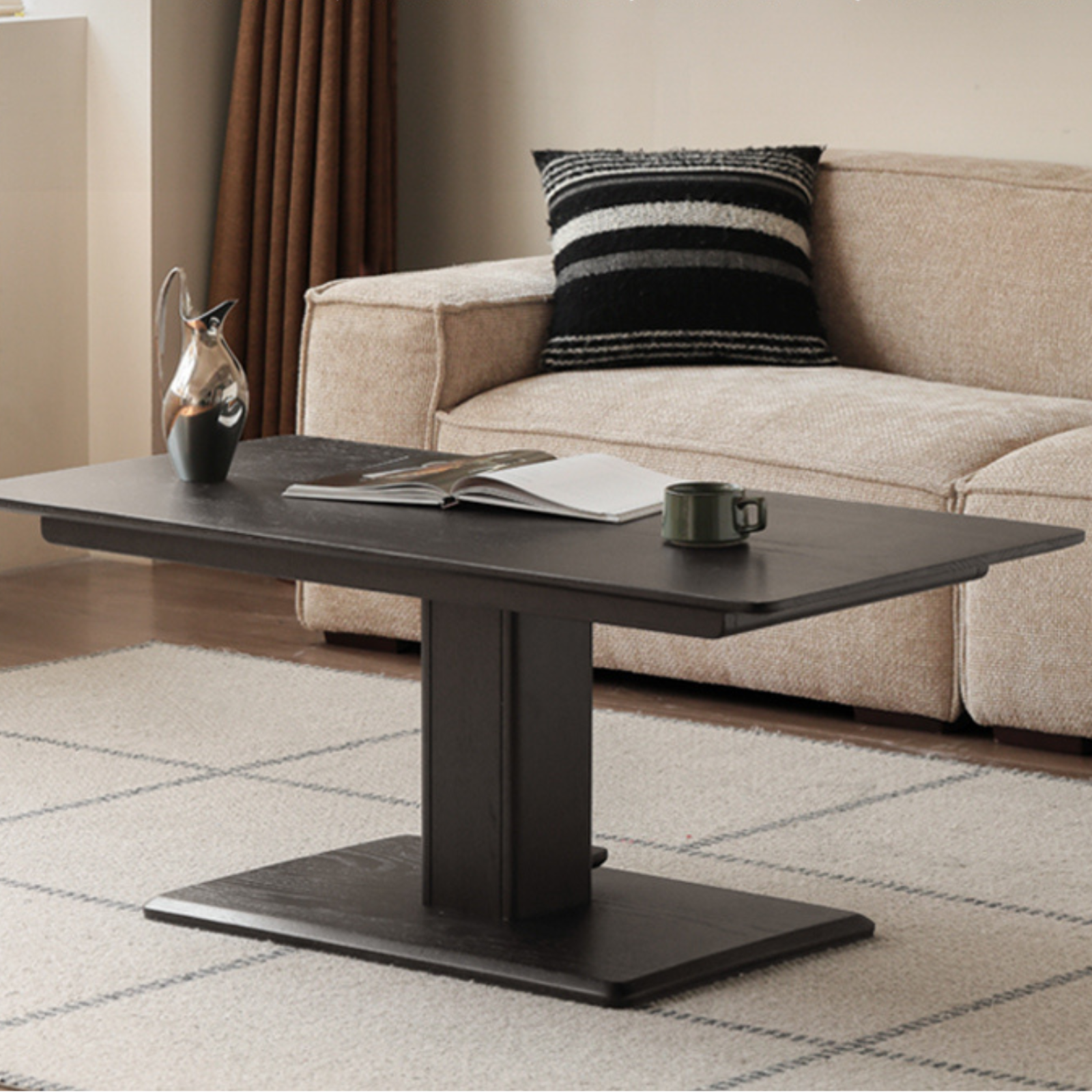 Oak Solid Wood Elevating Coffee Table