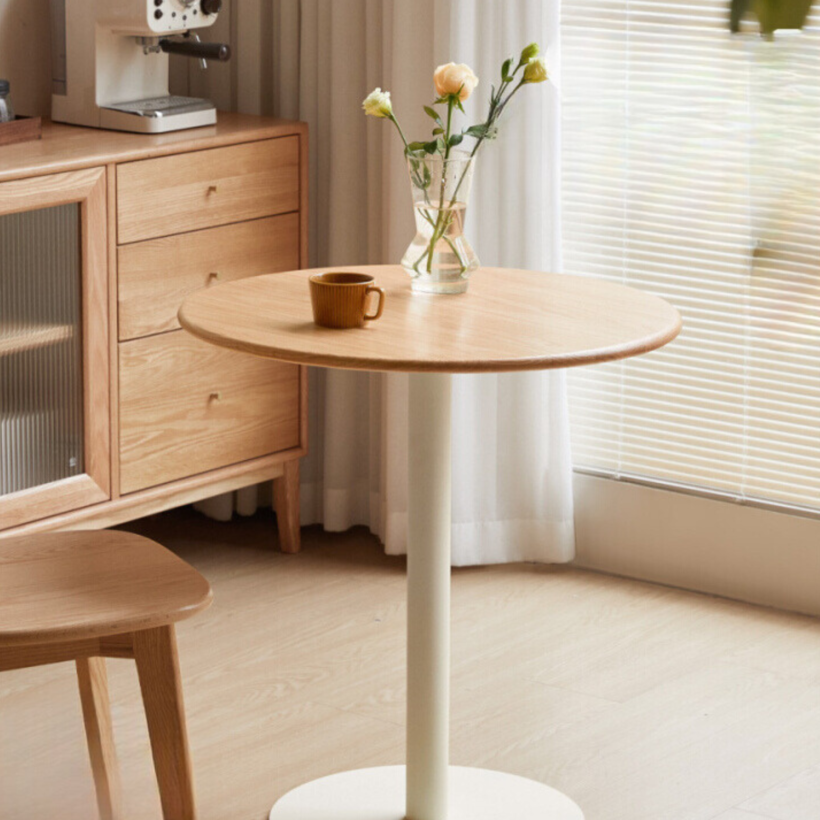 Oak Solid Wood Lifting Side Table