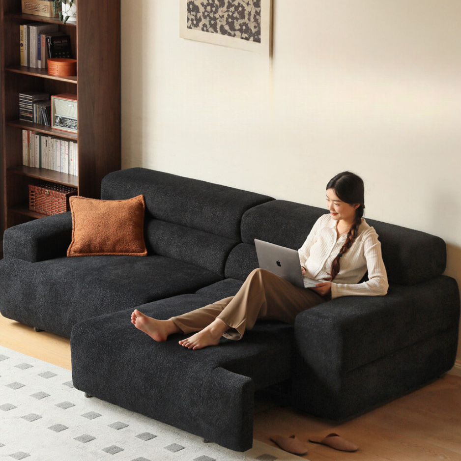 Electric Imitation Lamb Fleece Sofa Bed.