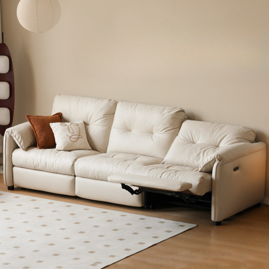 Fabric Electric White Cream Technology Functional Sofa.