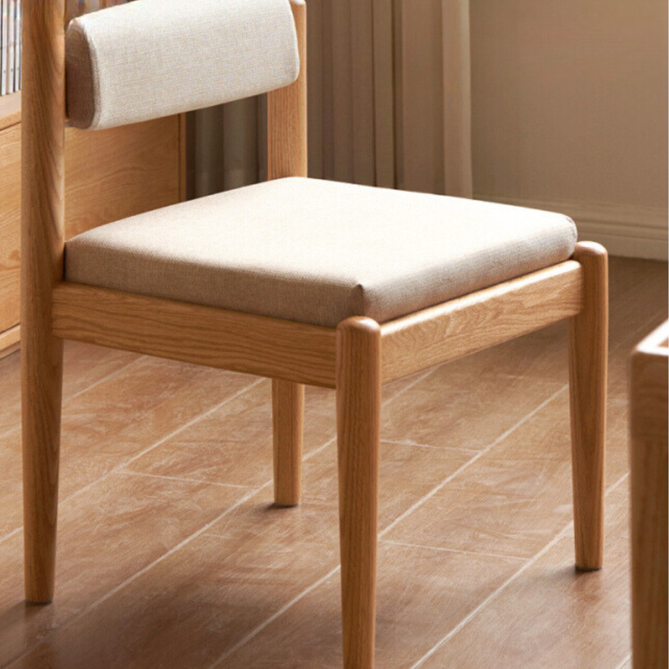 Oak Solid Wood Low Back Small Dining Chair
