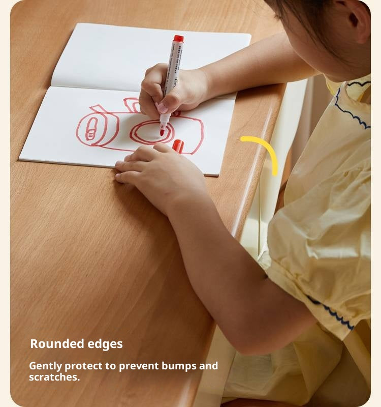 Beech Solid Wood Children's Desk Adjustable Writing Desk