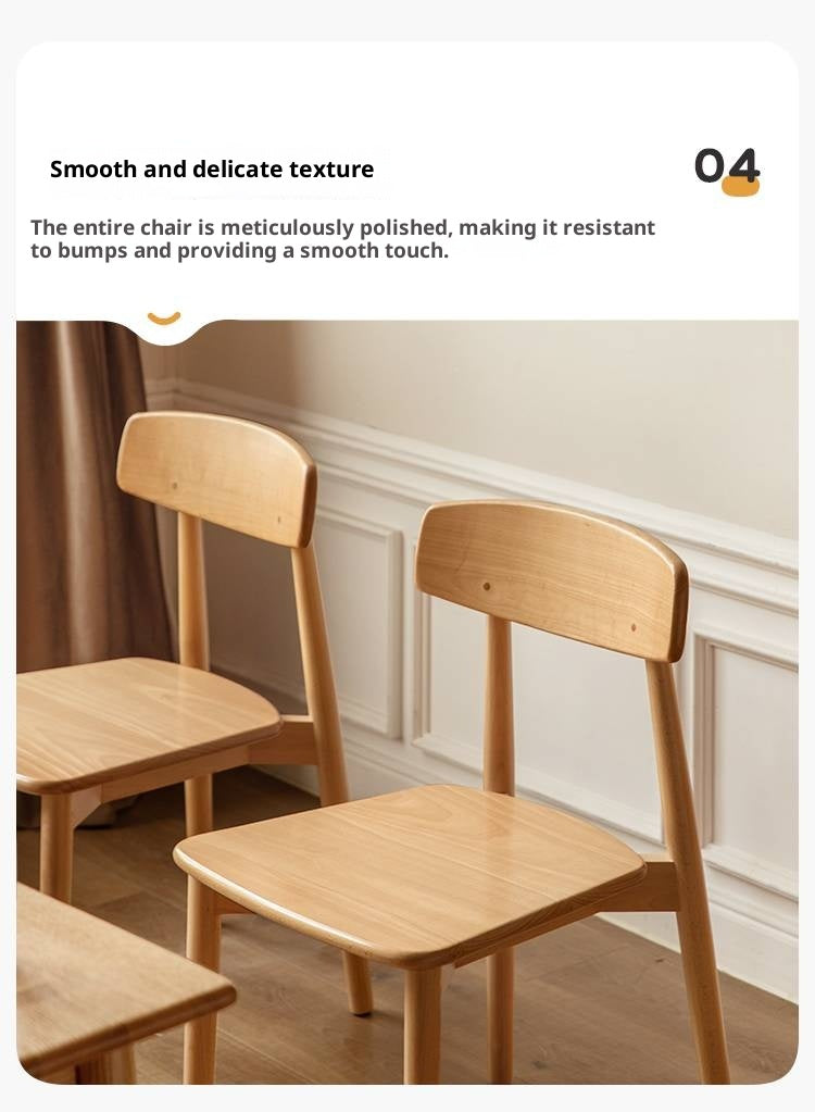 Set 4 pcs European Beech Solid Wood Modern Dining Chair