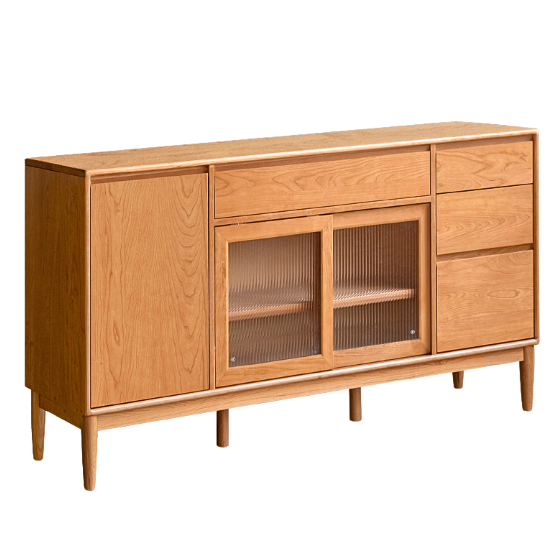 Cherry Solid Wood Medieval Style Dining Sideboard