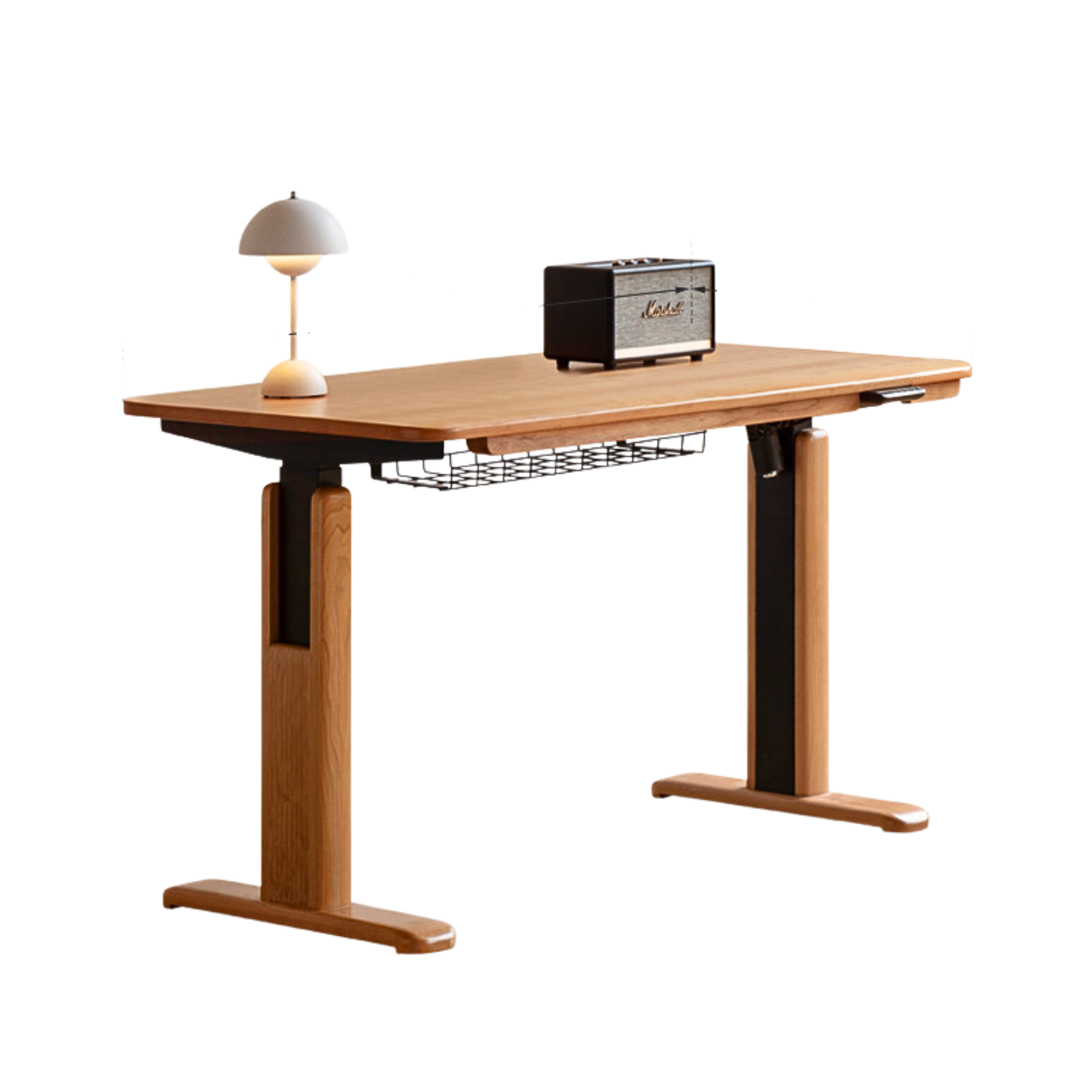 Cherry, Ash Solid Wood Electric Elevating Desk