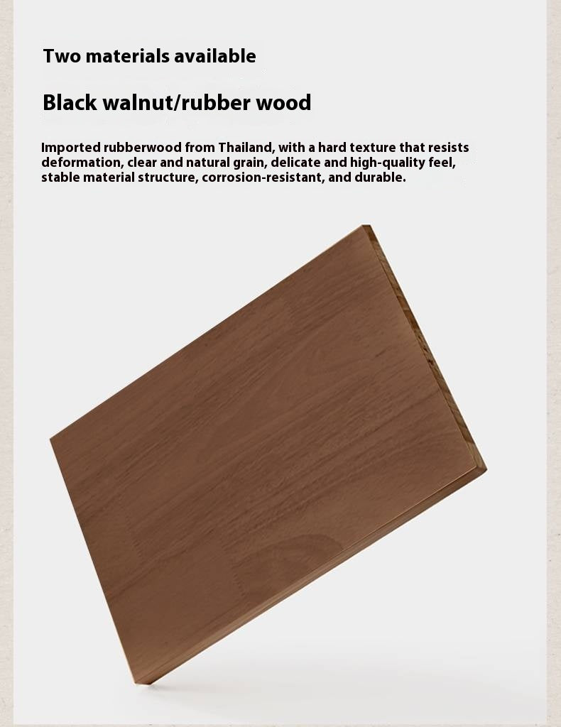 Black Walnut Solid Wood, Solid RubberWood Computer Desk
