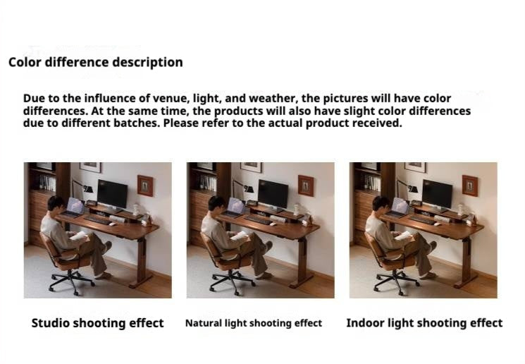 Black Walnut, Oak, Sandalwood, Ash Solid Wood Electric Elevating Desk
