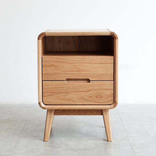 Oak, Beech solid wood nightstand