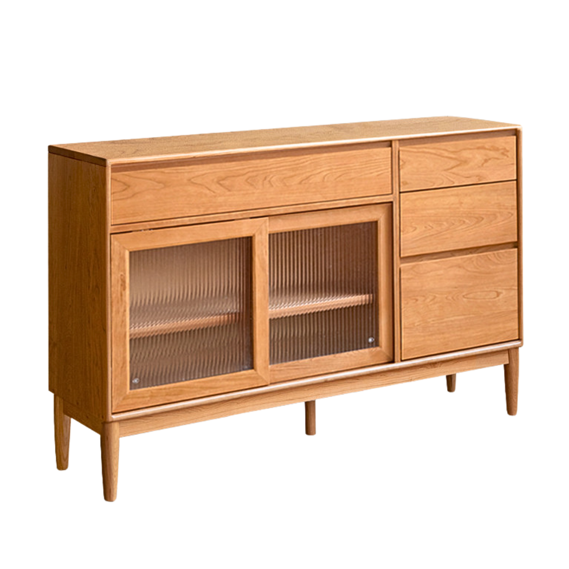 Cherry Solid Wood Medieval Style Dining Sideboard