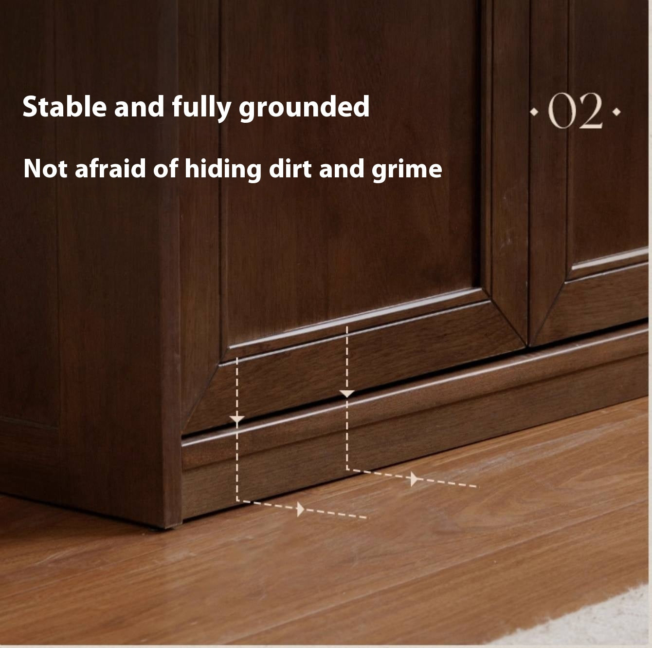 Solid Sandalwood French Retro Style Wardrobe