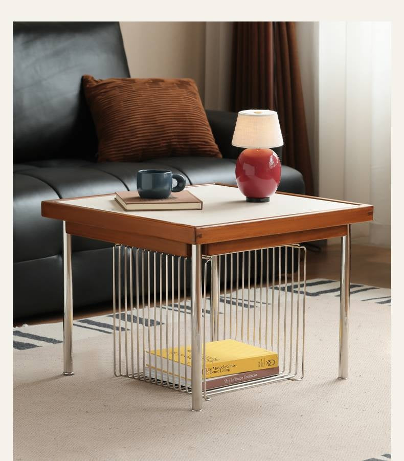 Poplar Solid Wood Ancient Square Coffee Table