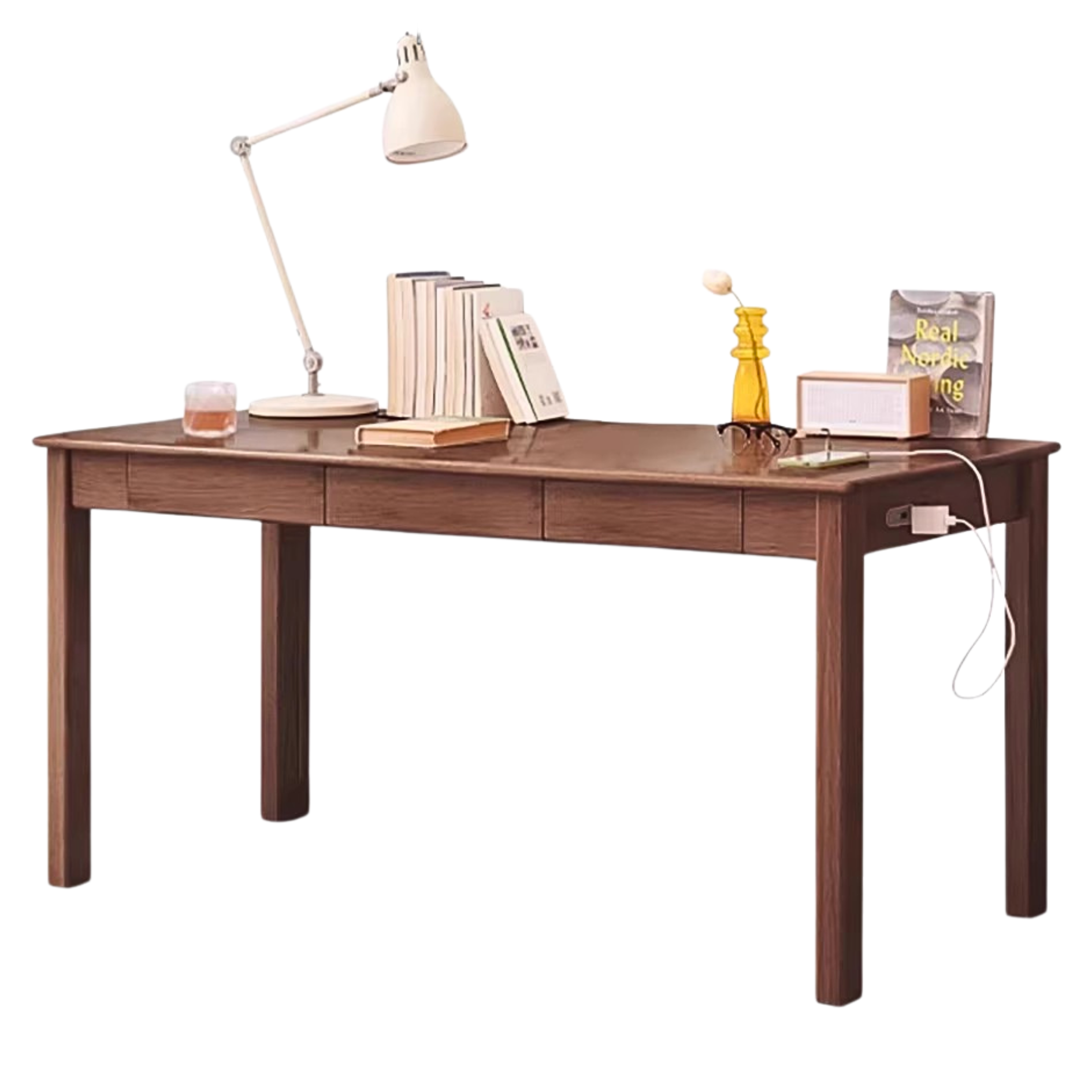 Black Walnut ,Oak, Ash, Sandalwood Solid Wood Office Desk