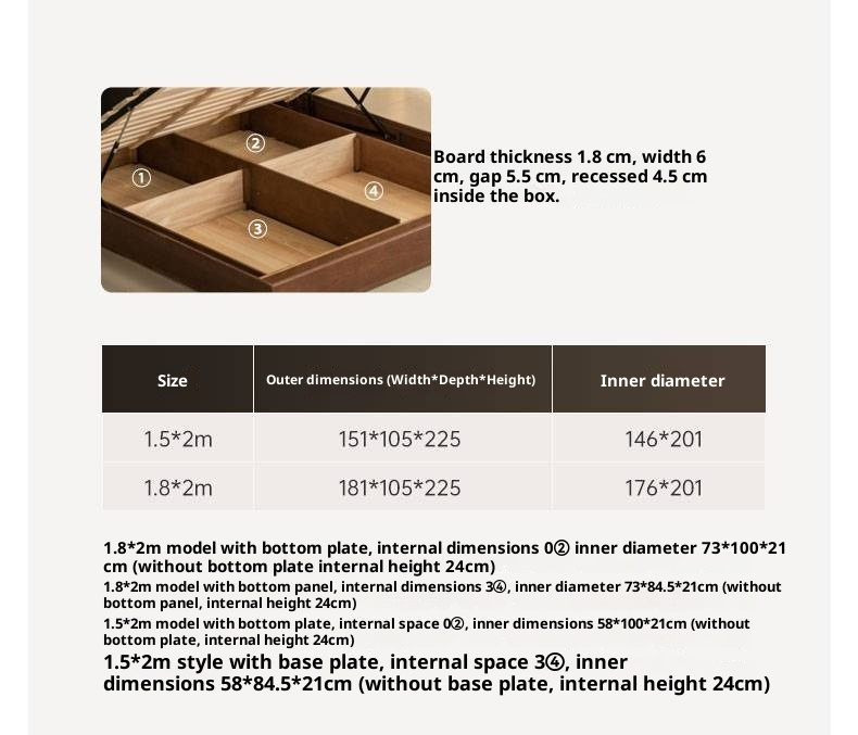 Oak Solid Wood Luxury Genuine Leather Box Bed